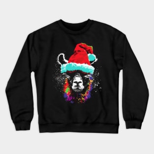 Santa Alpaca Llama Crewneck Sweatshirt